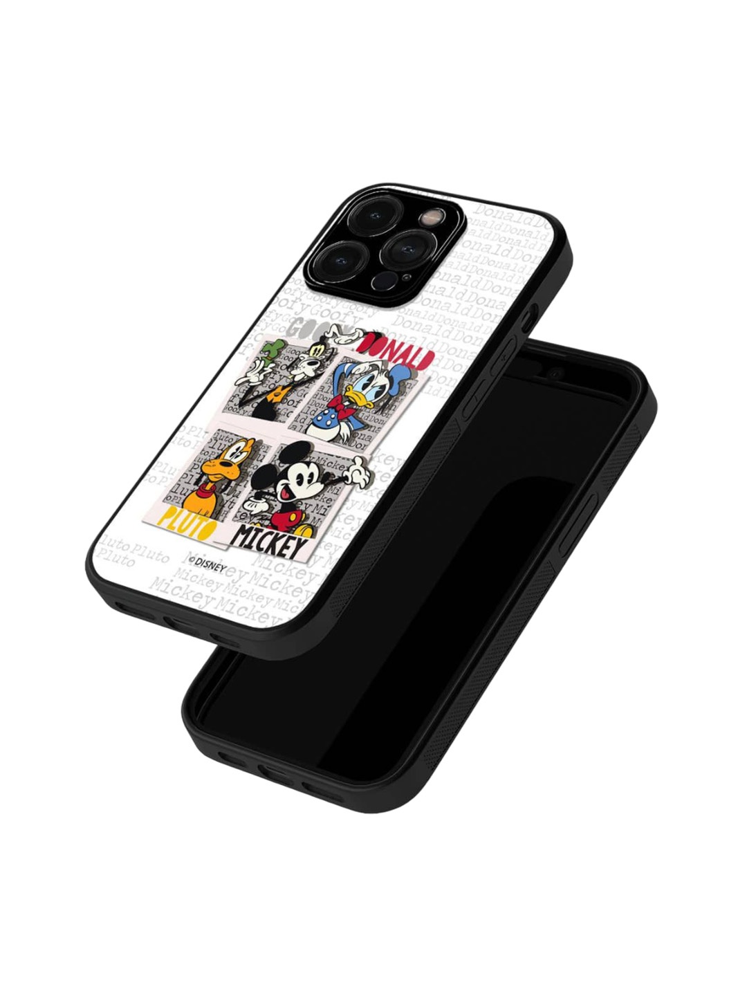 

macmerise Cartoon Characters Printed iPhone 15 Pro Back Case Mobile Accessories, White