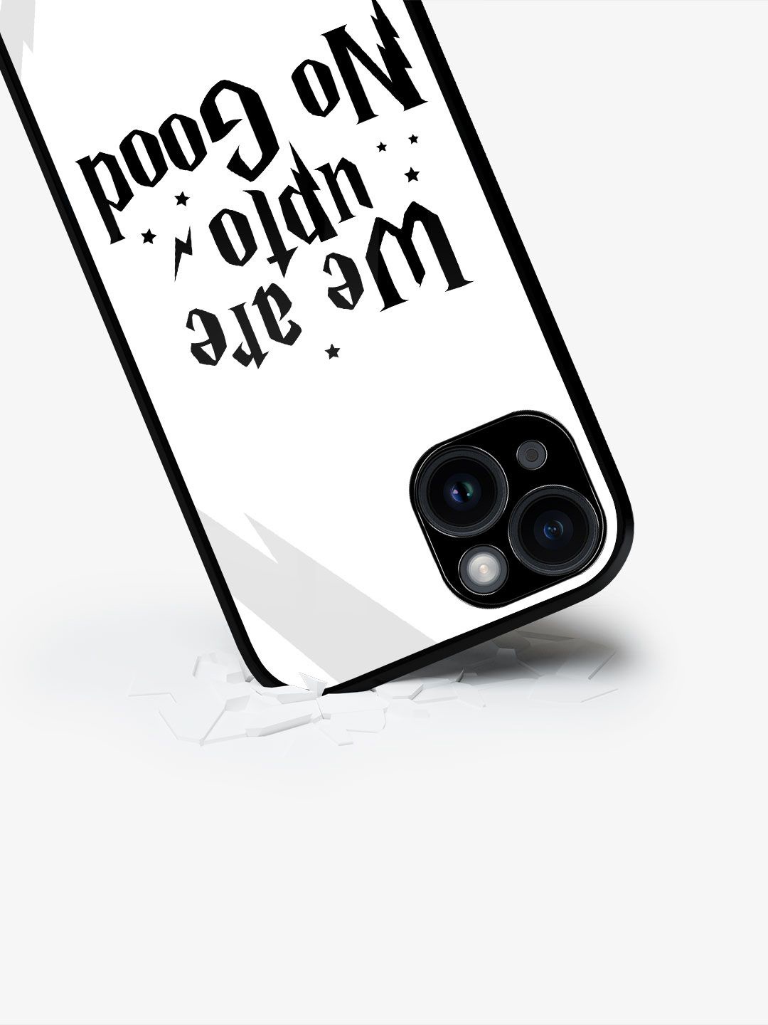 

macmerise Typography Printed iPhone 15 Plus Back Case Mobile Accessories, White