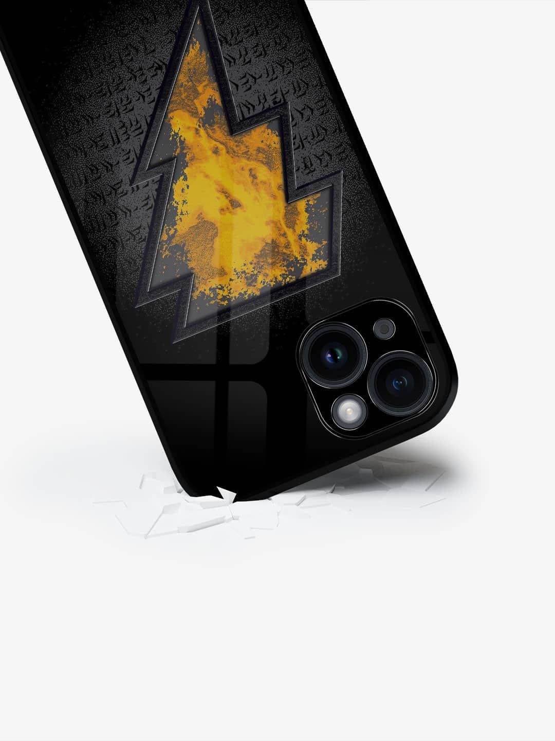 

macmerise Superhero Printed iPhone 15 Back Case Mobile Accessories, Black