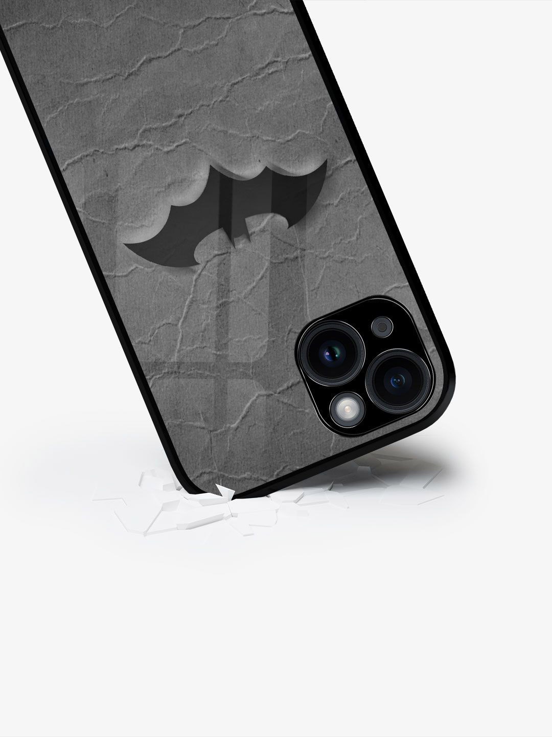 

macmerise Superhero Printed iPhone 15 Back Case Mobile Accessories, Black