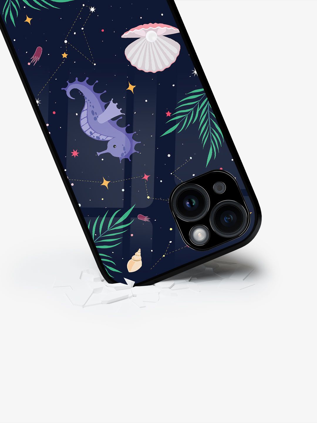 

macmerise Abstract Printed iPhone 15 Plus Back Case Mobile Accessories, Black