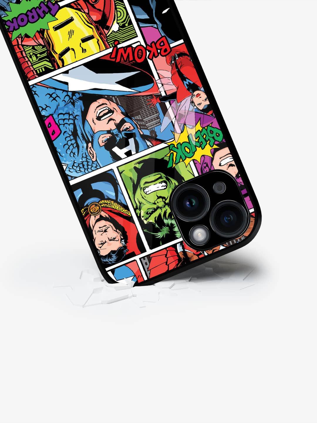 

macmerise Superhero Printed iPhone 15 Plus Back Case Mobile Accessories, Blue