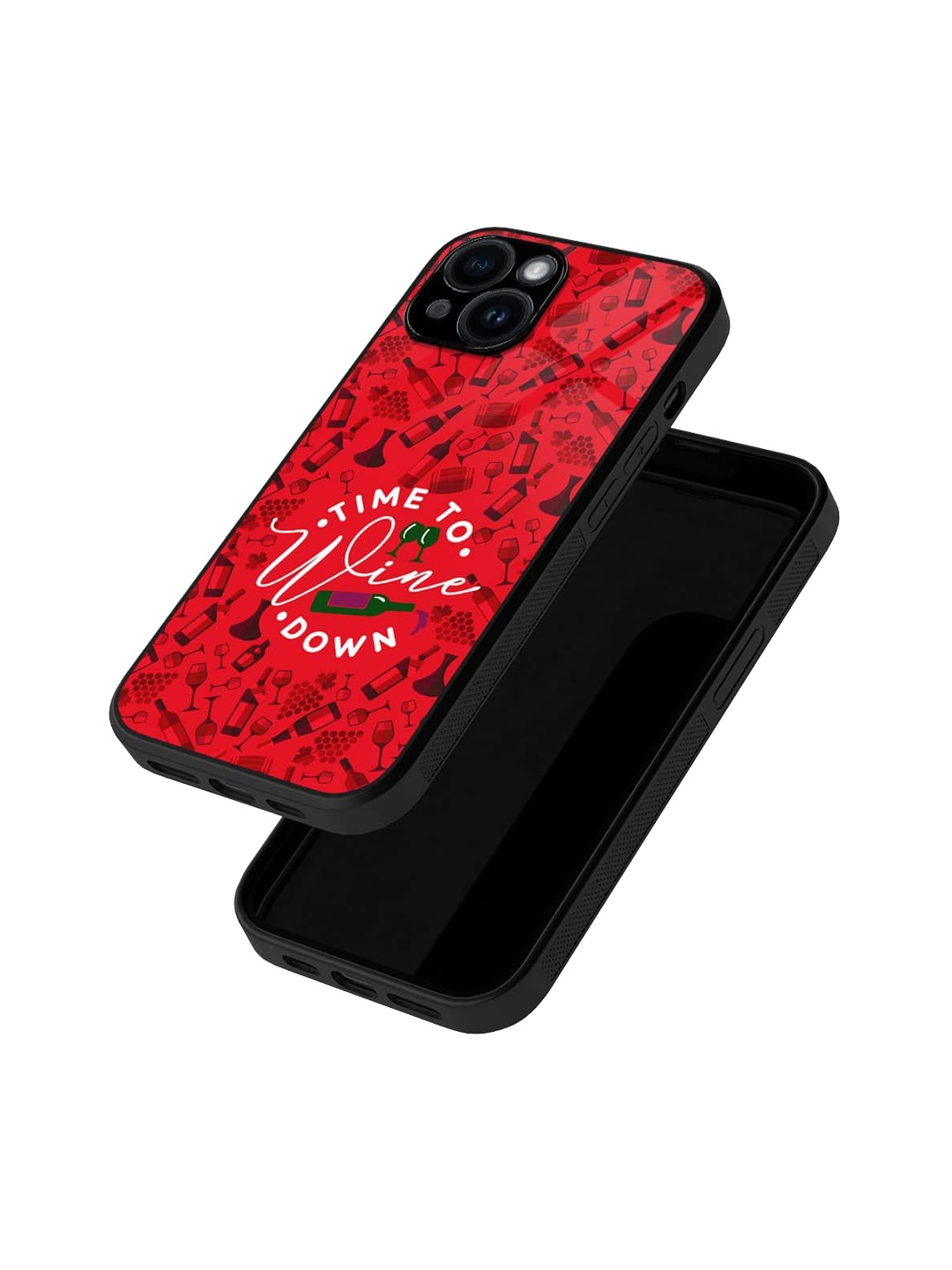 

macmerise Typography Printed iPhone 15 Back Case Mobile Accessories, Red