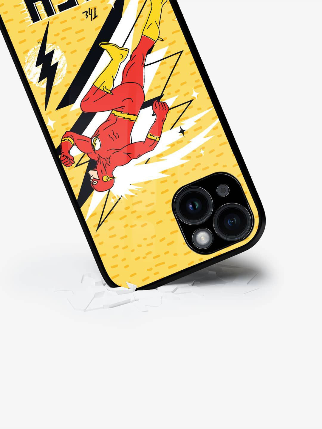 

macmerise Superhero Printed iPhone 15 Back Case Mobile Accessories, Yellow