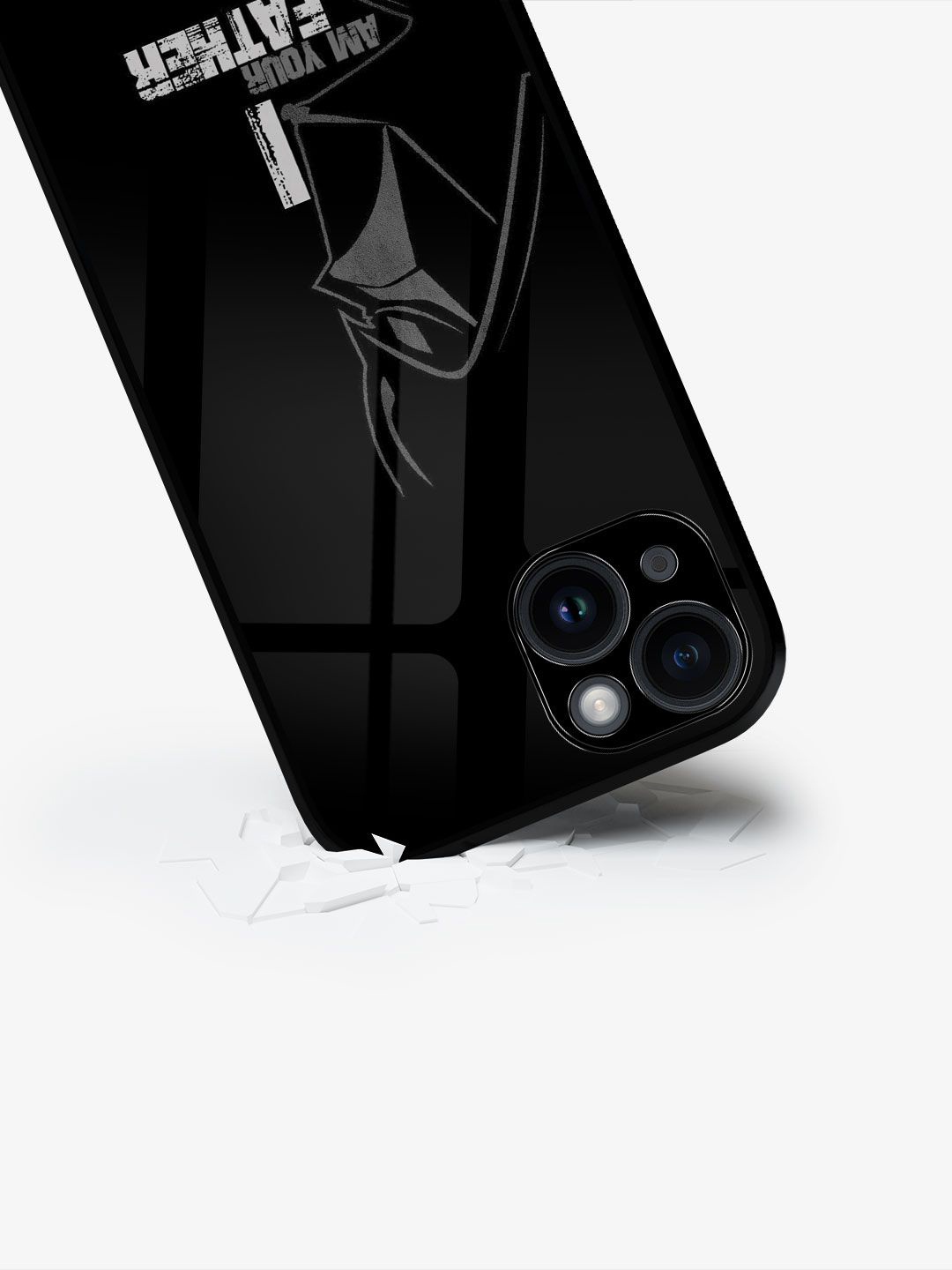 

macmerise Superhero Printed iPhone 15 Back Case Mobile Accessories, Black