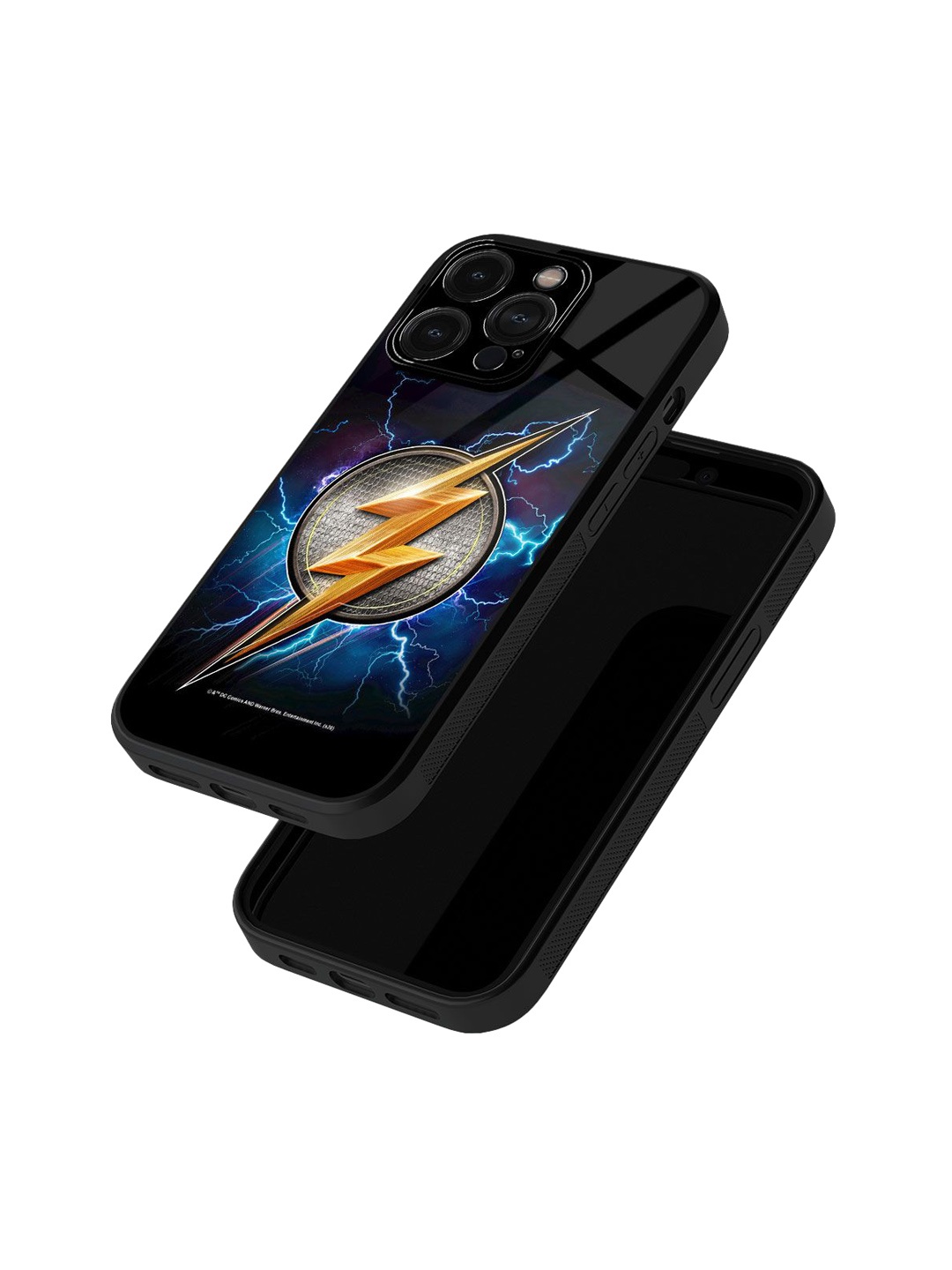 

macmerise Superhero Printed iPhone 15 Pro Back Case Mobile Accessories, Black