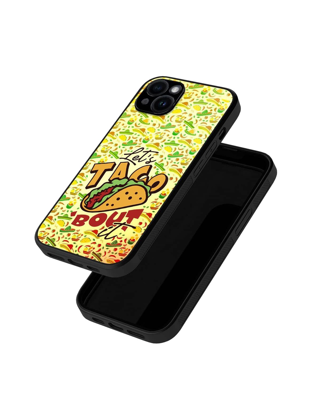 

macmerise Typography Printed iPhone 15 Plus Back Case Mobile Accessories, Yellow