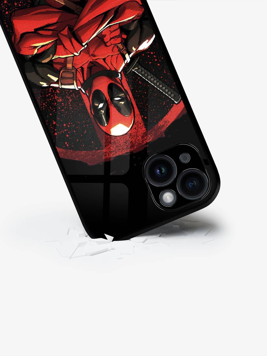 

macmerise Superhero Printed iPhone 15 Back Case Mobile Accessories, Red