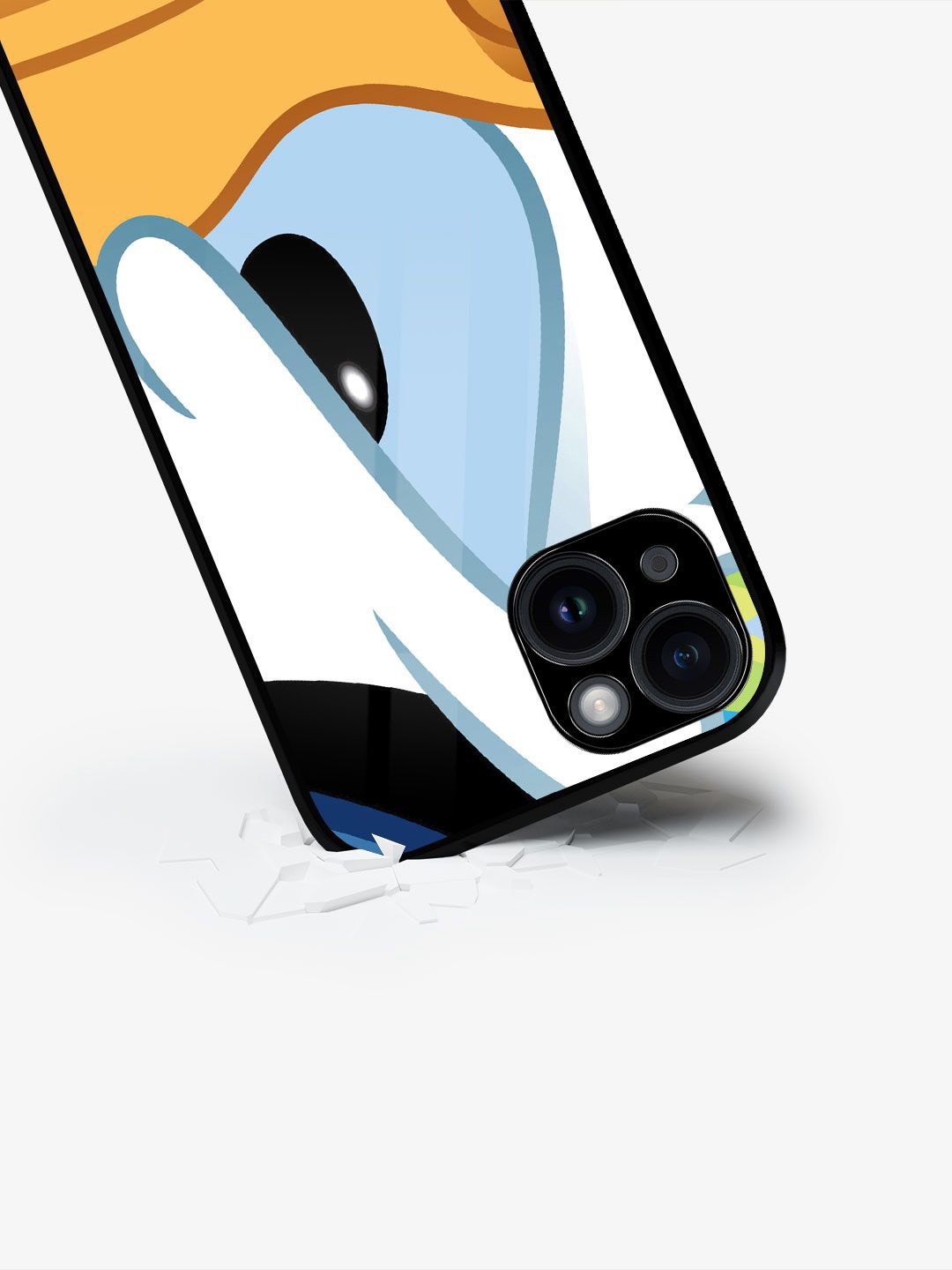 

macmerise Cartoon Characters Printed iPhone 15 Plus Back Case Mobile Accessories, White
