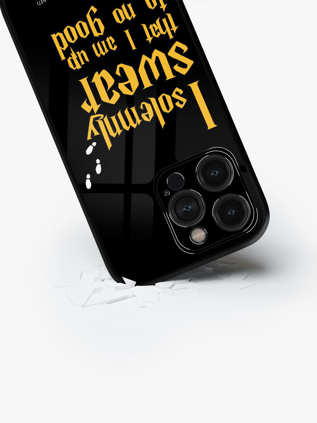 

macmerise Typography Printed iPhone 15 Pro Back Case Mobile Accessories, Black