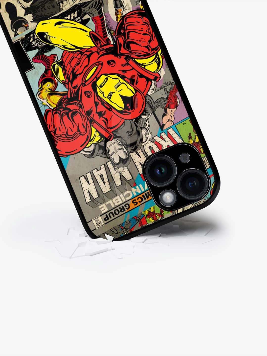 

macmerise Superhero Printed iPhone 15 Plus Back Case Mobile Accessories, Maroon