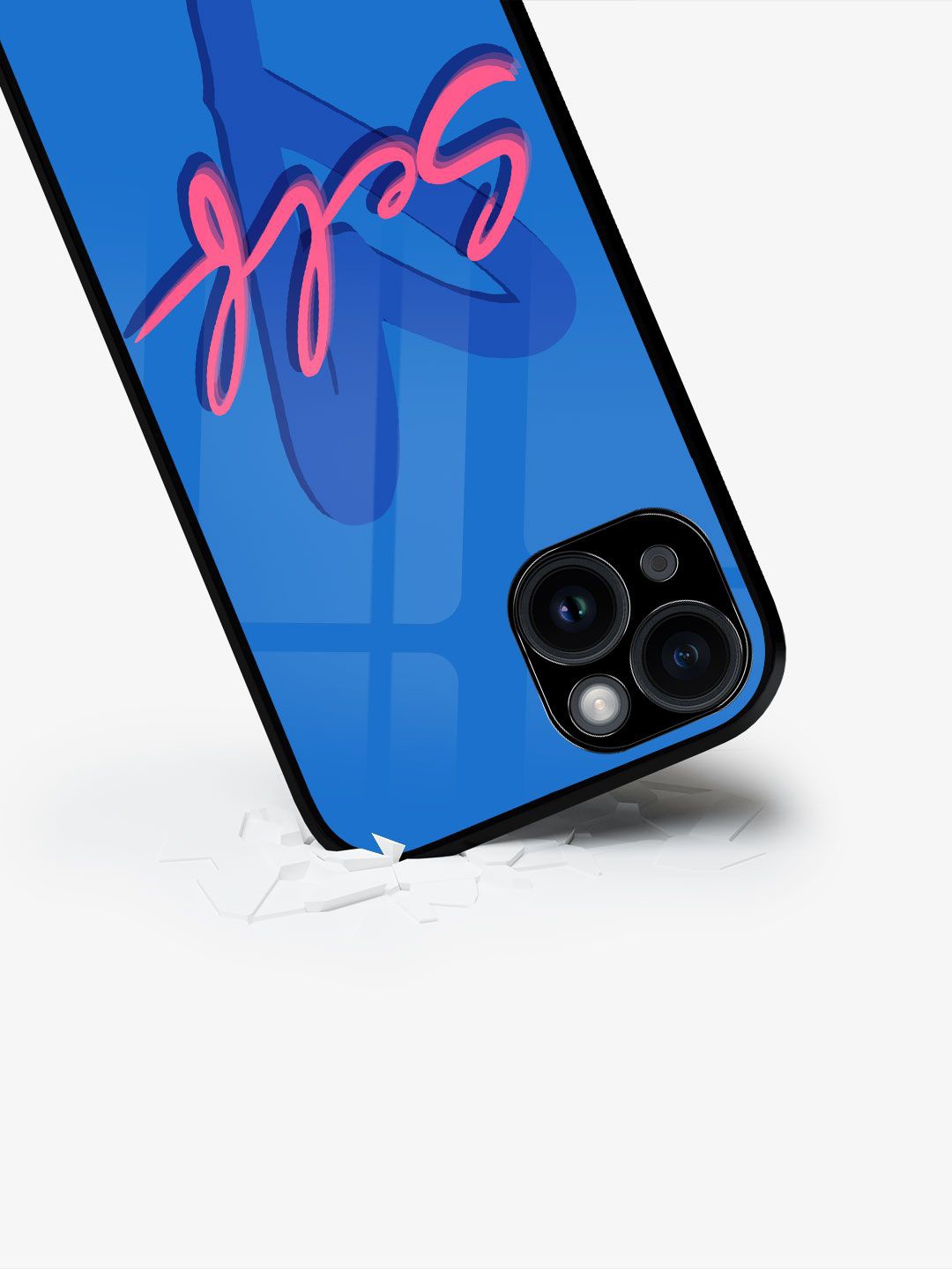 

macmerise Typography Printed iPhone 15 Back Case Mobile Accessories, Blue