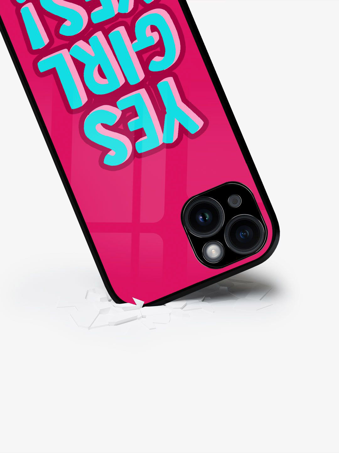 

macmerise Typography Printed iPhone 15 Plus Back Case Mobile Accessories, Pink