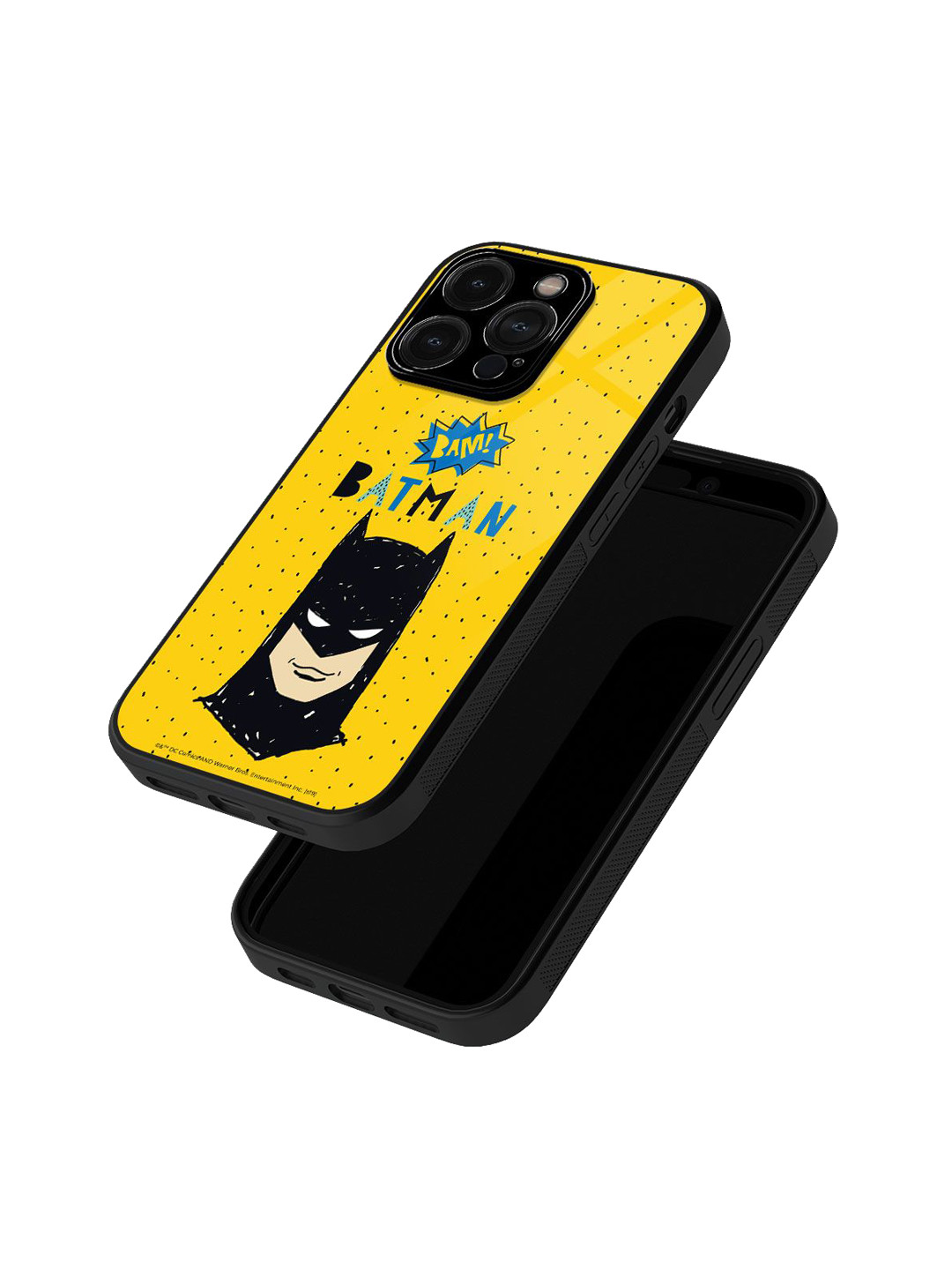 

macmerise Superhero Printed iPhone 15 Pro Back Case Mobile Accessories, Yellow