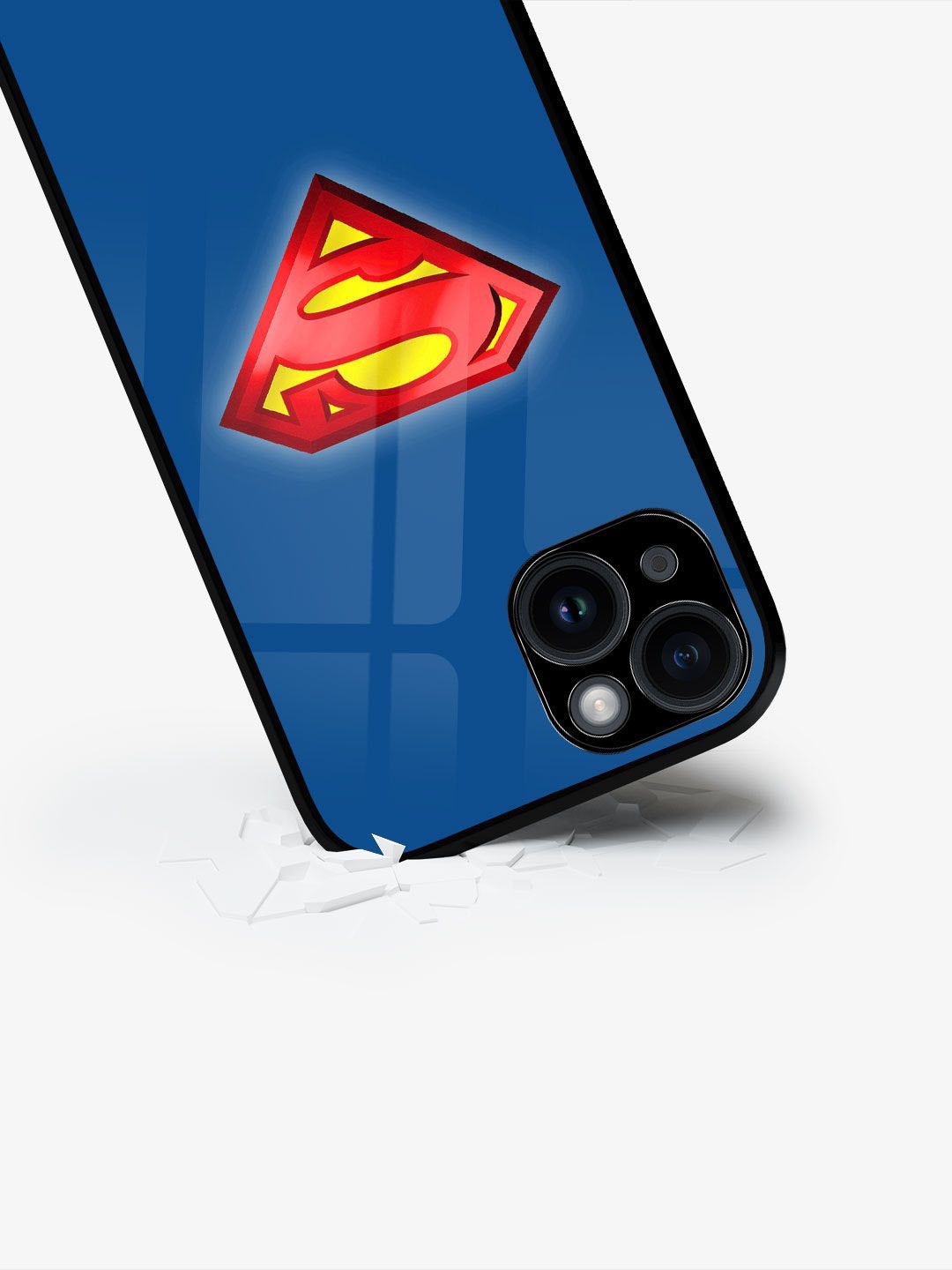 

macmerise Superhero Printed iPhone 15 Back Case Mobile Accessories, Blue