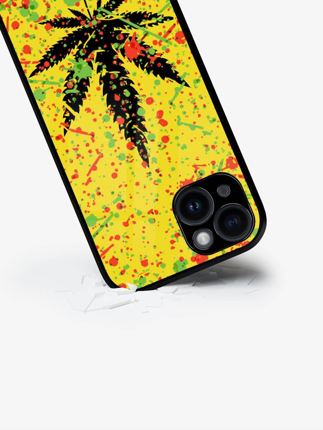 

macmerise Tropical Printed iPhone 15 Back Case Mobile Accessories, Yellow