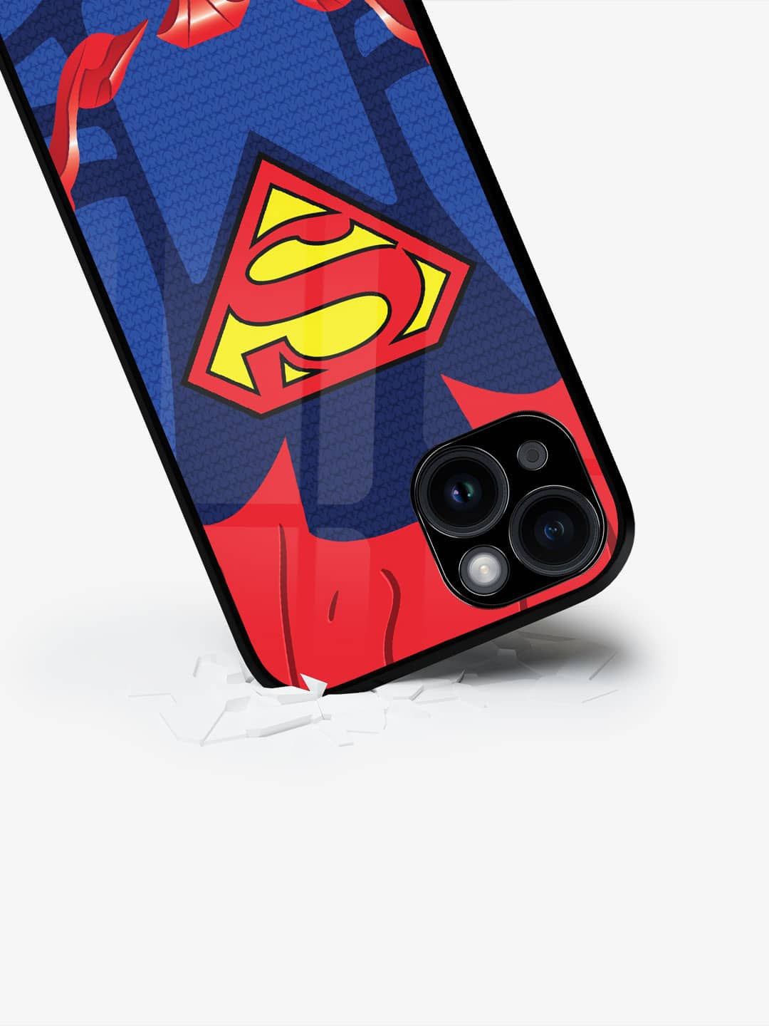 

macmerise Superhero Printed iPhone 15 Back Case Mobile Accessories, Red