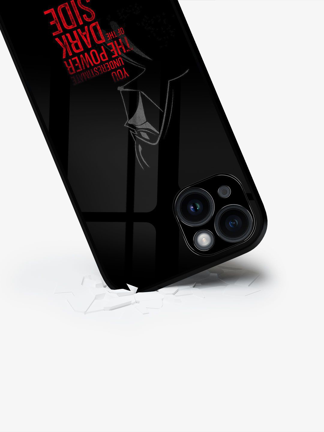 

macmerise Superhero Printed iPhone 15 Back Case Mobile Accessories, Black