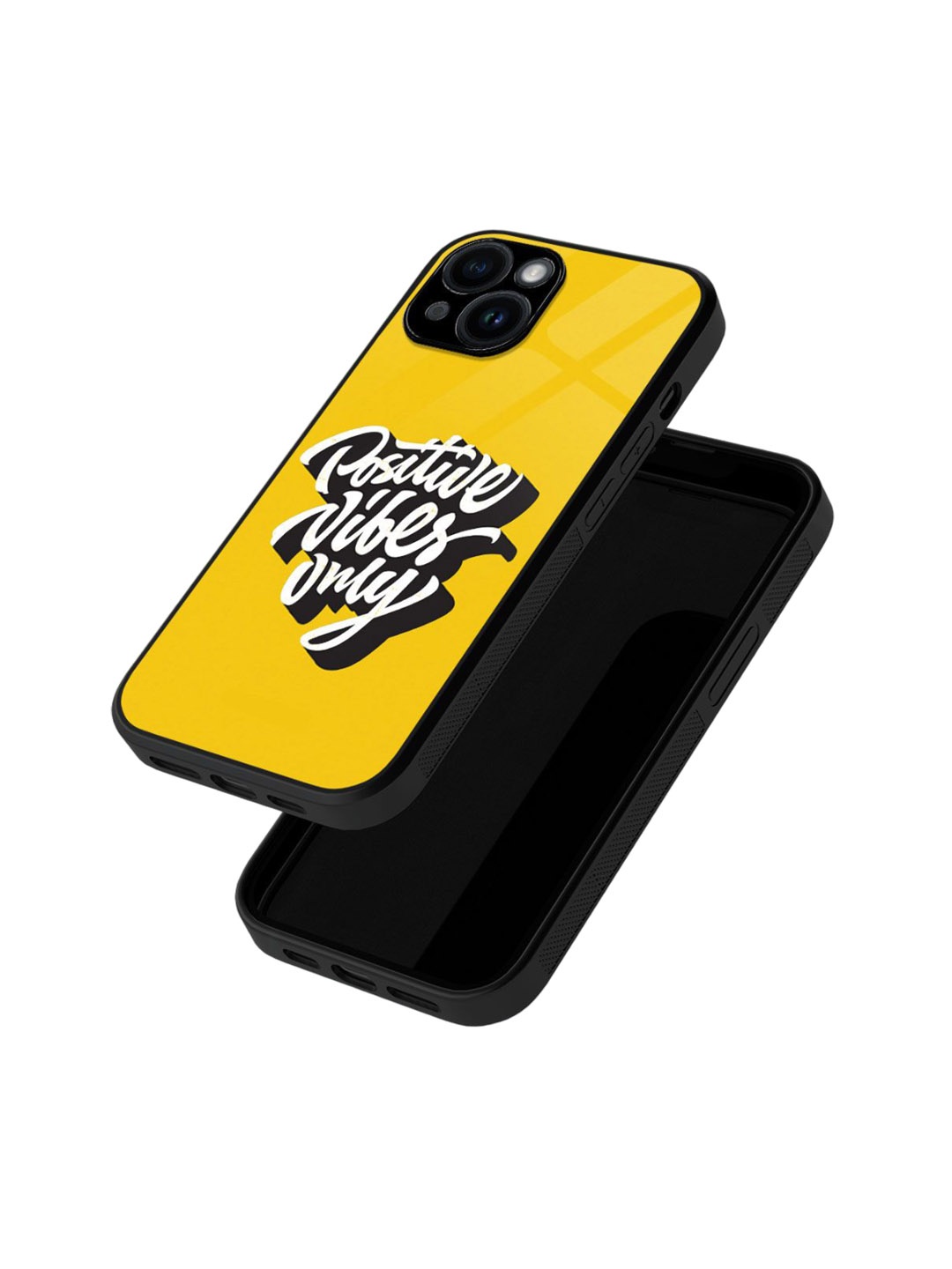 

macmerise Typography Printed iPhone 15 Back Case Mobile Accessories, Yellow