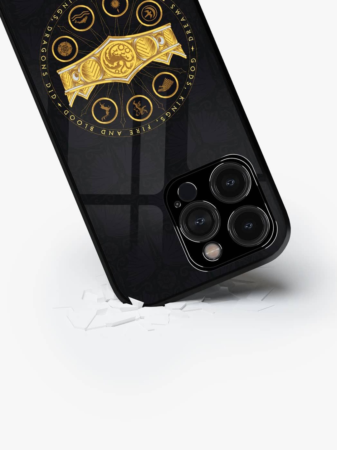 

macmerise Quirky Printed iPhone 15 Pro Back Case Mobile Accessories, Black