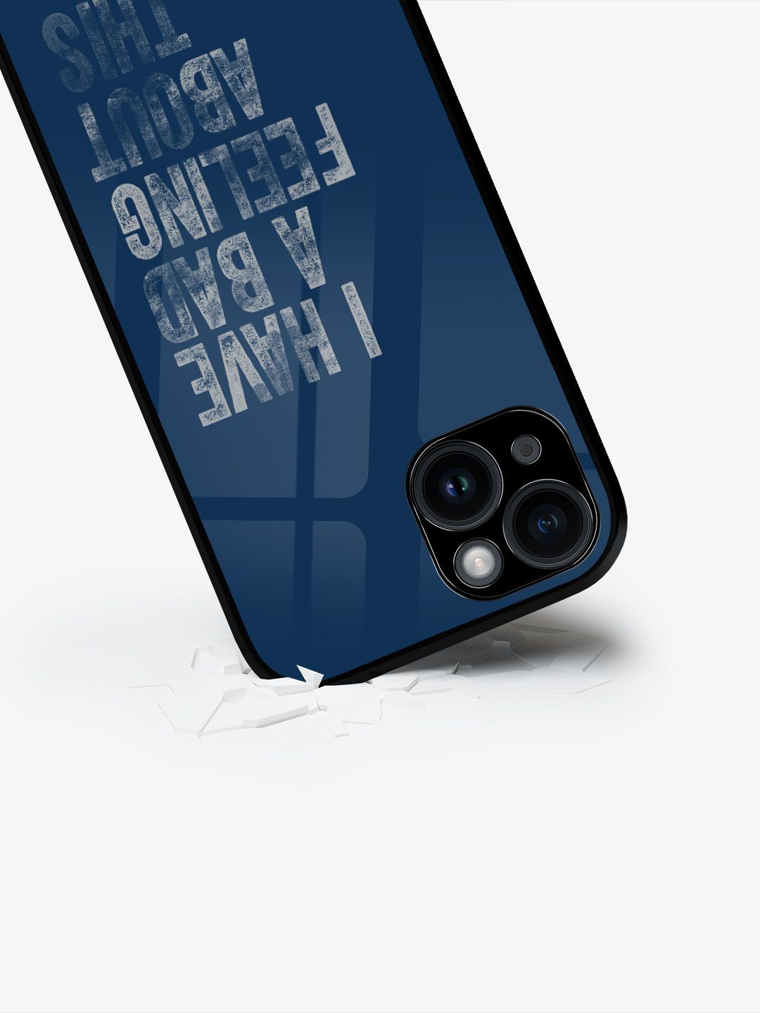 

macmerise Typography Printed iPhone 15 Back Case Mobile Accessories, Blue