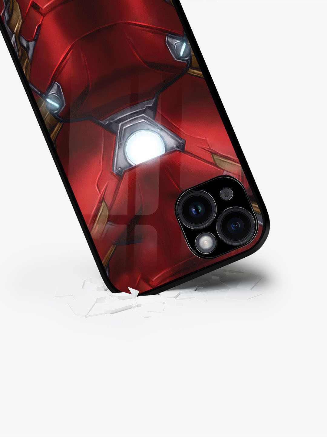 

macmerise Superhero Printed iPhone 15 Plus Back Case Mobile Accessories, Red