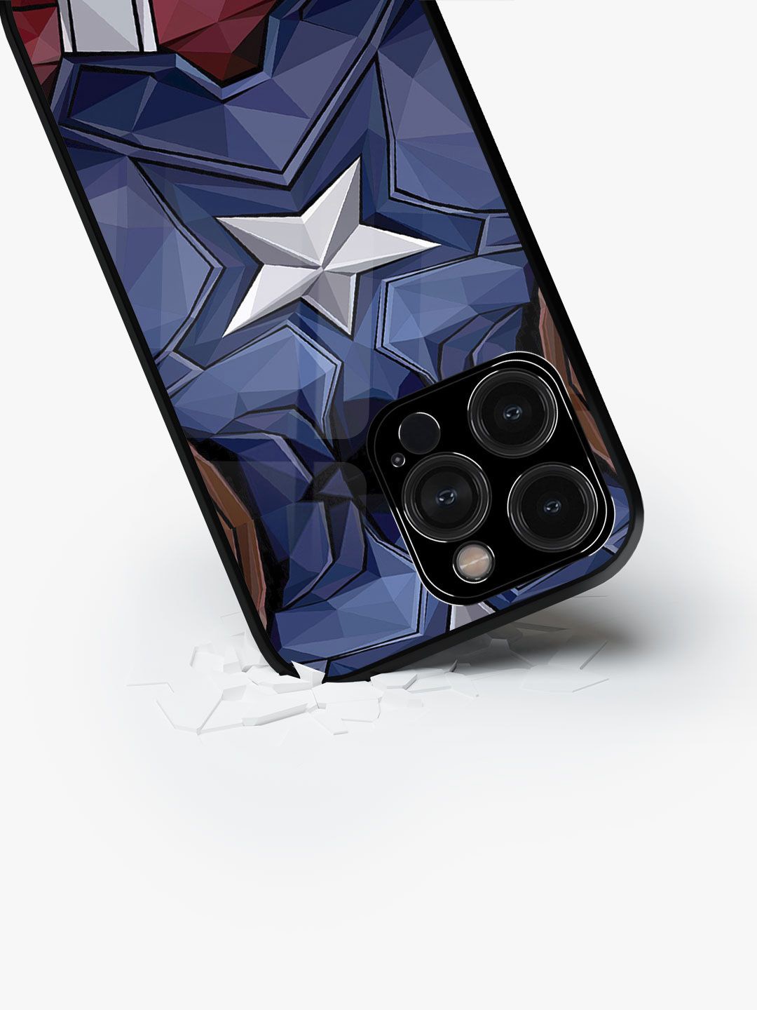 

macmerise Superhero Printed iPhone 15 Pro Back Case Mobile Accessories, Blue