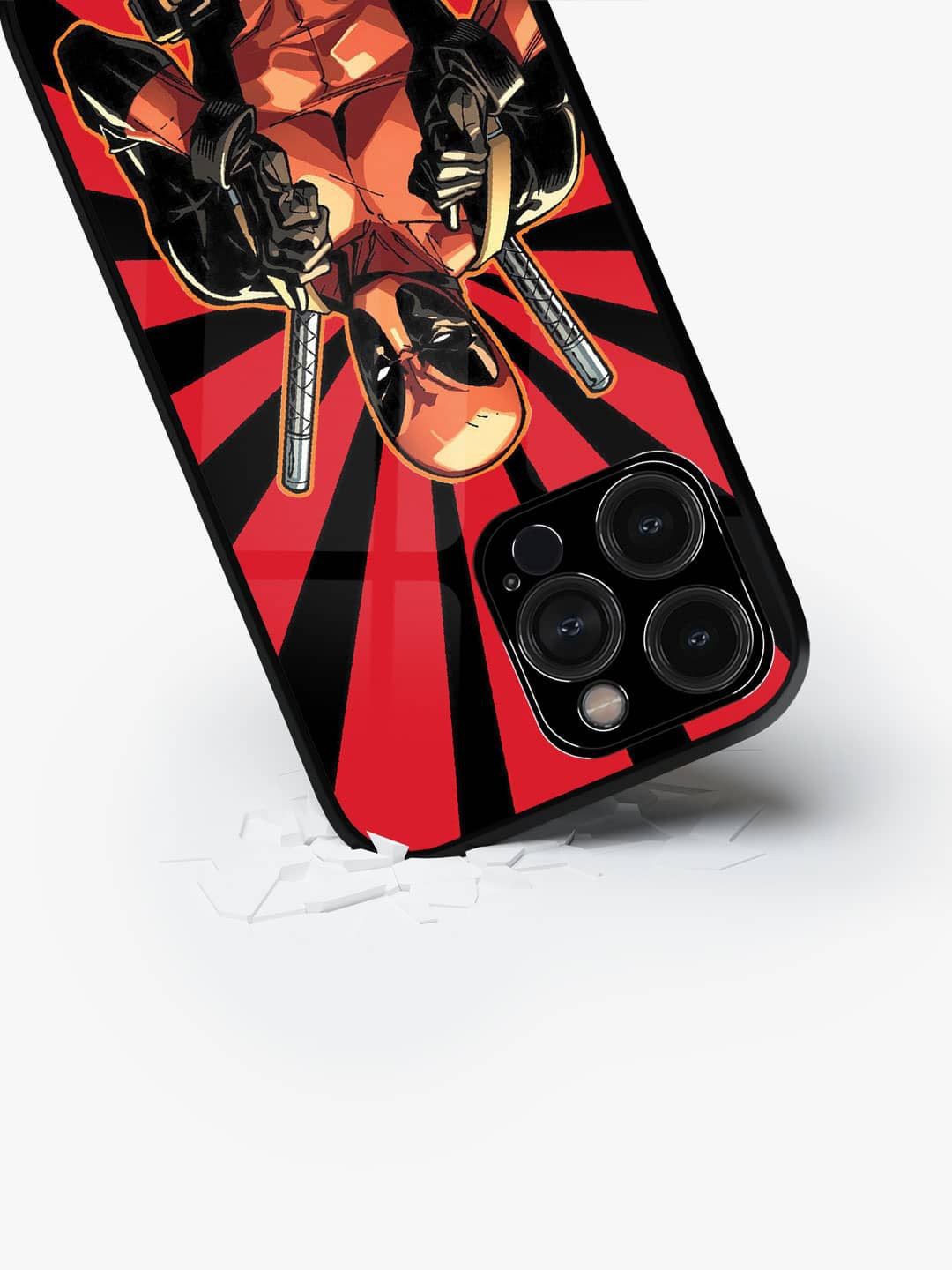 

macmerise Superhero Printed iPhone 15 Pro Max Back Case Mobile Accessories, Red