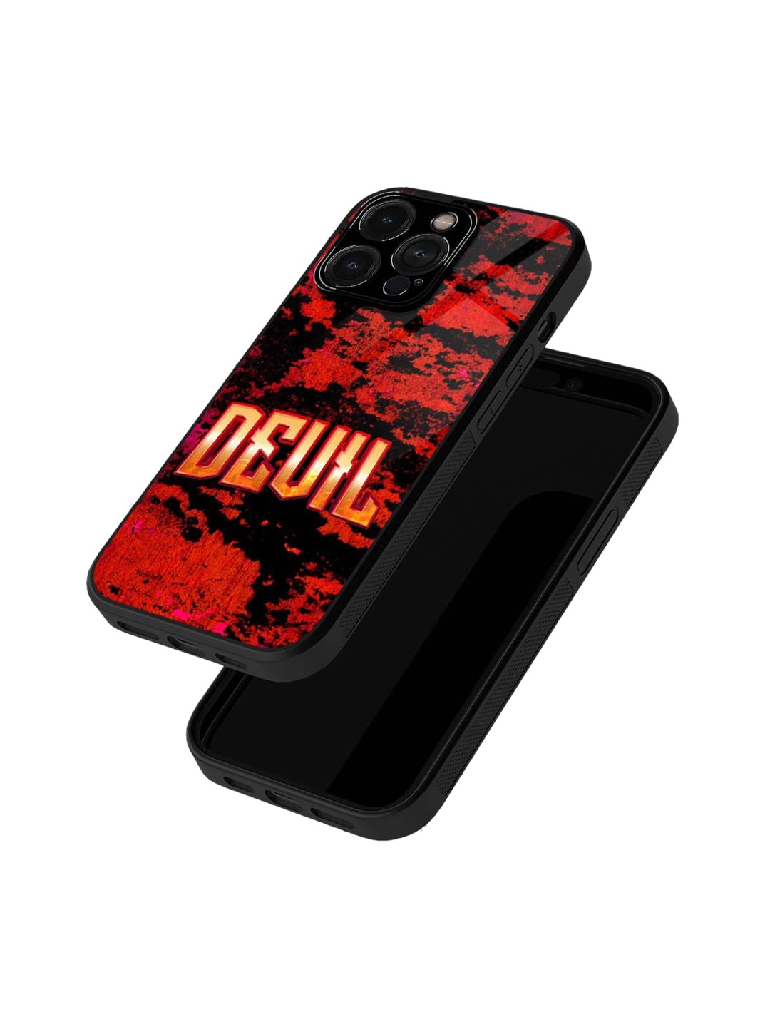 

macmerise Abstract Printed iPhone 15 Pro Max Back Case Mobile Accessories, Red
