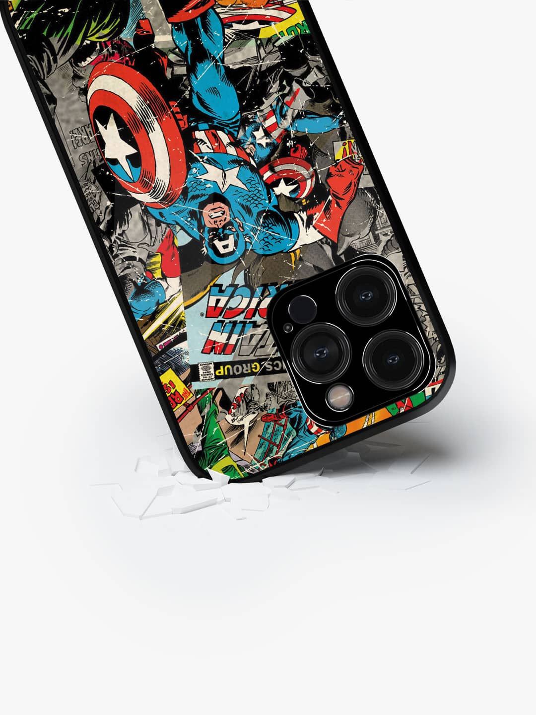 

macmerise Superhero Printed iPhone 15 Pro Max Back Case Mobile Accessories, Blue