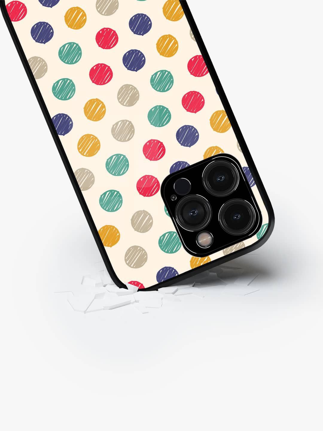 

macmerise Geometric Printed iPhone 15 Pro Max Back Case Mobile Accessories, Cream
