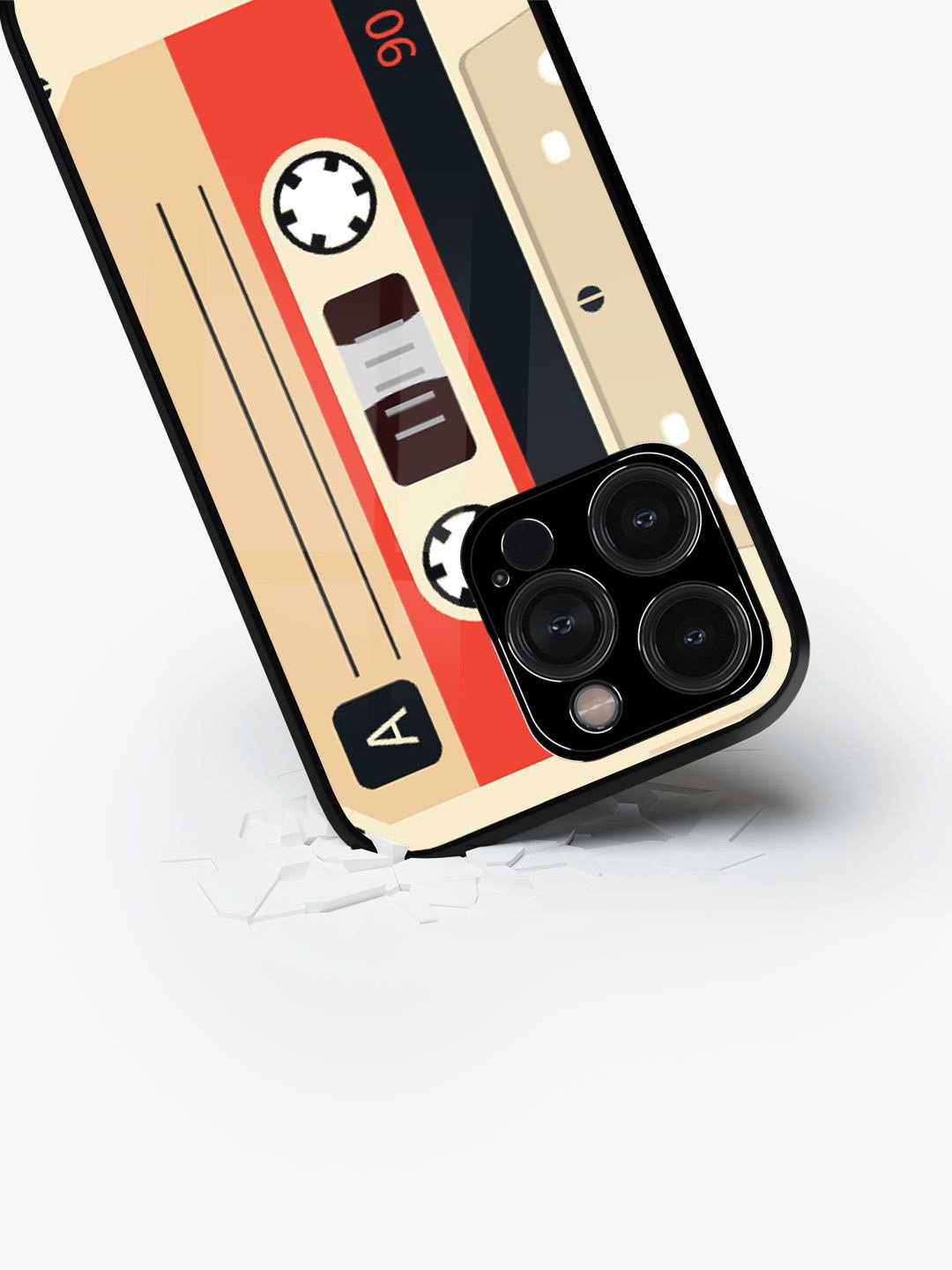 

macmerise Abstract Printed iPhone 15 Pro Back Case Mobile Accessories, Beige