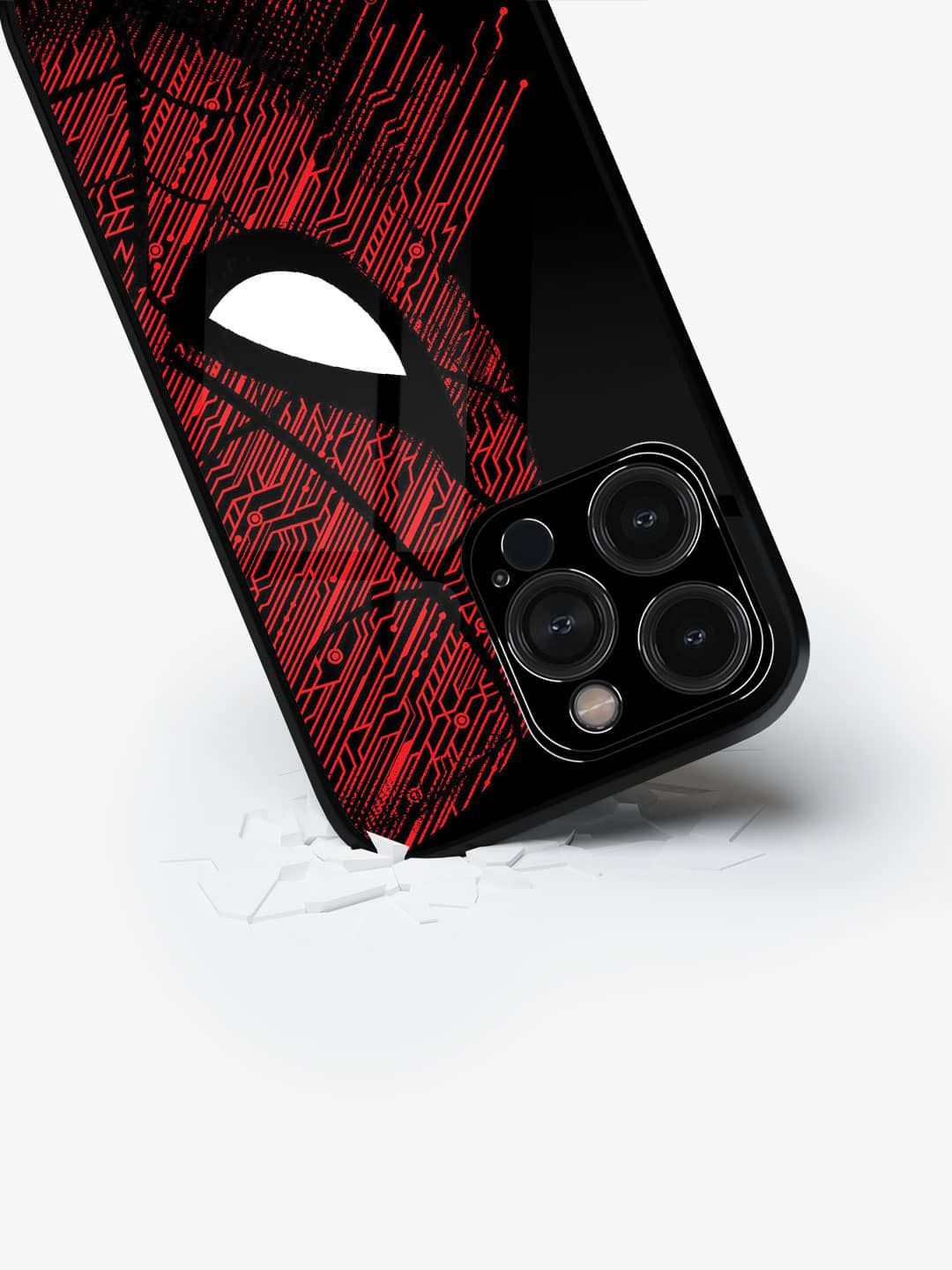 

macmerise Superhero Printed iPhone 15 Pro Back Case Mobile Accessories, Red