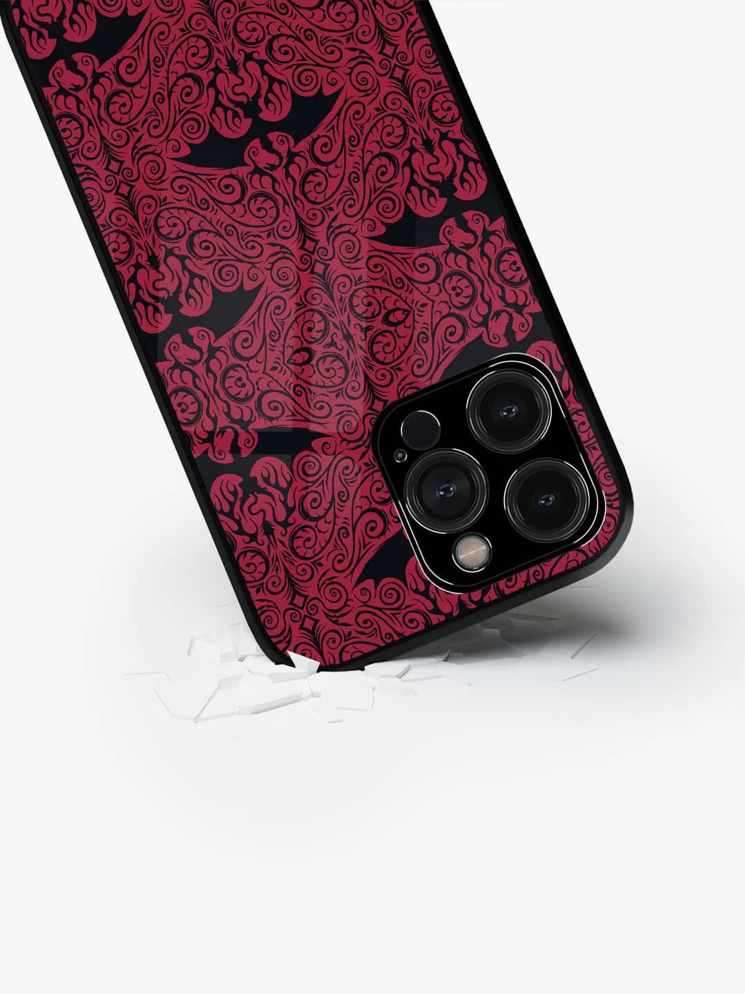 

macmerise Abstract Printed iPhone 15 Pro Max Back Case Mobile Accessories, Black