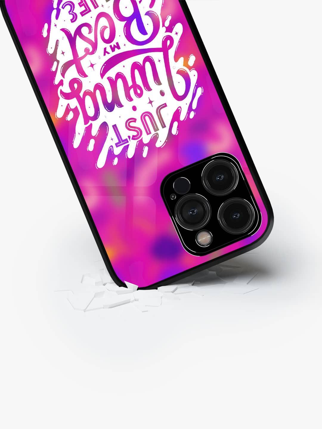 

macmerise Typography Printed iPhone 15 Pro Max Back Case Mobile Accessories, Pink