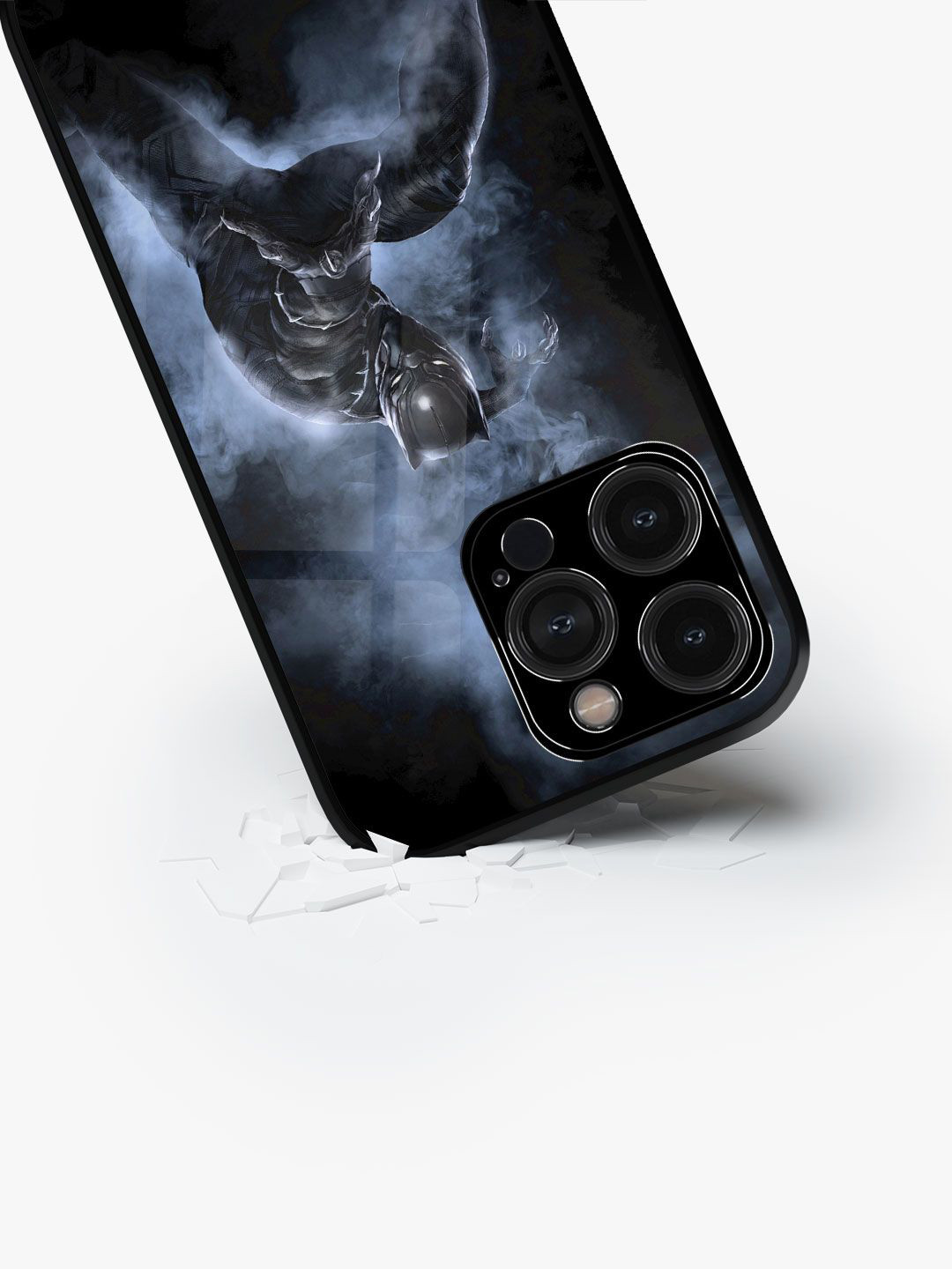 

macmerise Superhero Printed iPhone 15 Pro Back Case Mobile Accessories, Black