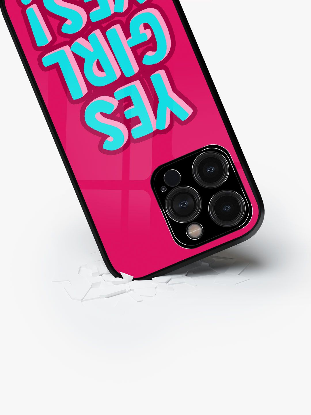 

macmerise Typography Printed iPhone 15 Pro Back Case Mobile Accessories, Pink