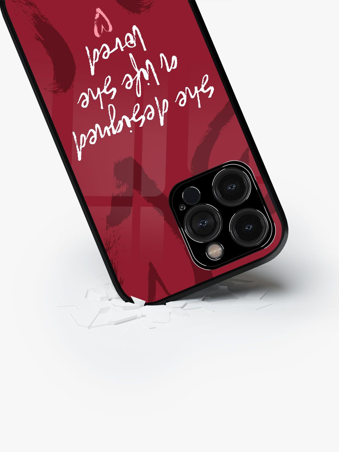 

macmerise Typography Printed iPhone 15 Pro Max Back Case Mobile Accessories, Red
