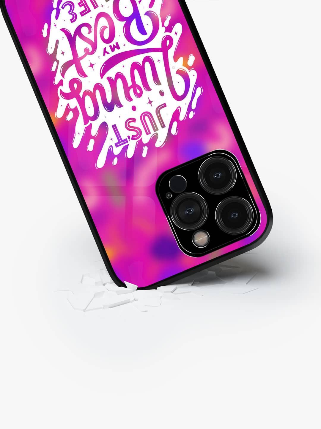 

macmerise Typography Printed iPhone 15 Pro Back Case Mobile Accessories, Pink