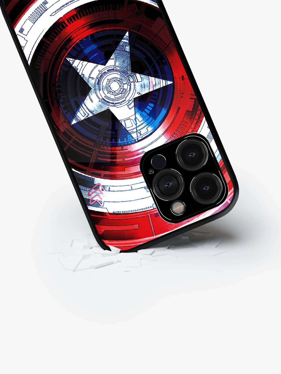 

macmerise Captain America Printed iPhone 15 Pro Max Back Case Mobile Accessories, Red