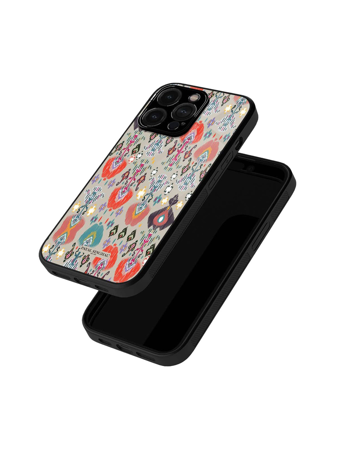 

macmerise Abstract Printed iPhone 15 Pro Max Back Case Mobile Accessories, Beige