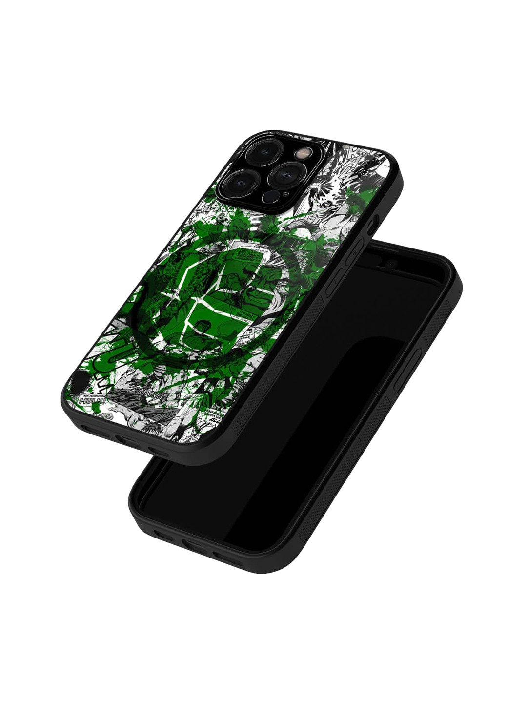 

macmerise Superhero Printed iPhone 15 Pro Max Back Case Mobile Accessories, Green