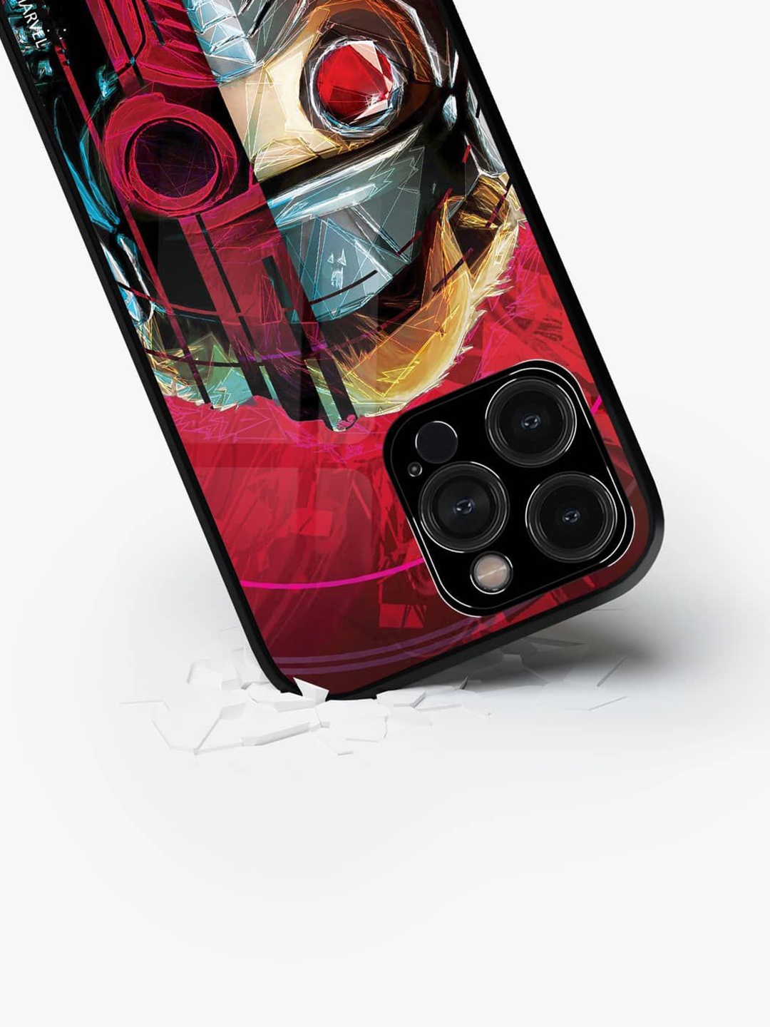 

macmerise Superhero Printed iPhone 15 Pro Max Back Case Mobile Accessories, Red
