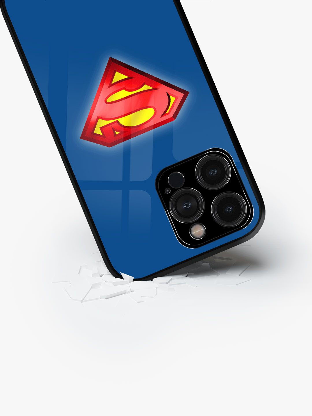 

macmerise Superhero Printed iPhone 15 Pro Max Back Case Mobile Accessories, Blue
