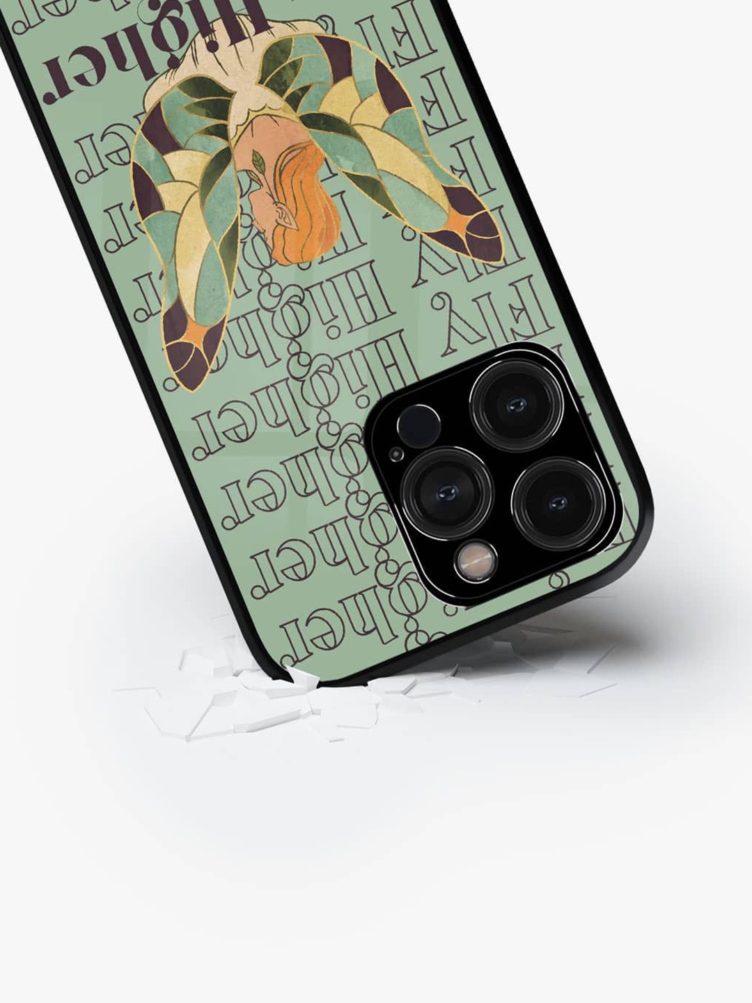 

macmerise Typography Printed iPhone 15 Pro Back Case Mobile Accessories, Green