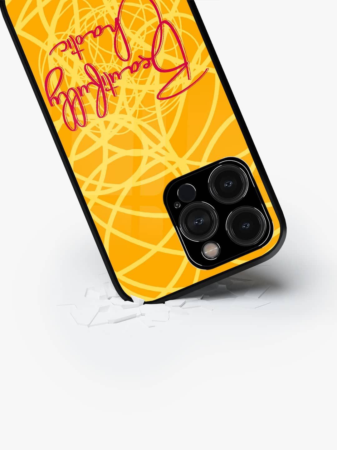 

macmerise Typography Printed iPhone 15 Pro Back Case Mobile Accessories, Yellow