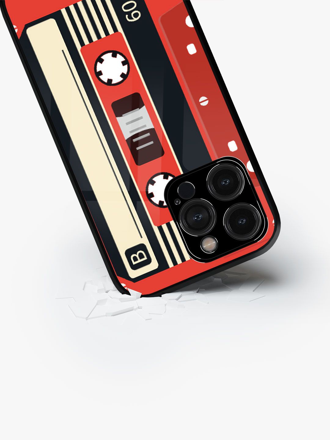 

macmerise Abstract Printed iPhone 15 Pro Max Back Case Mobile Accessories, Red