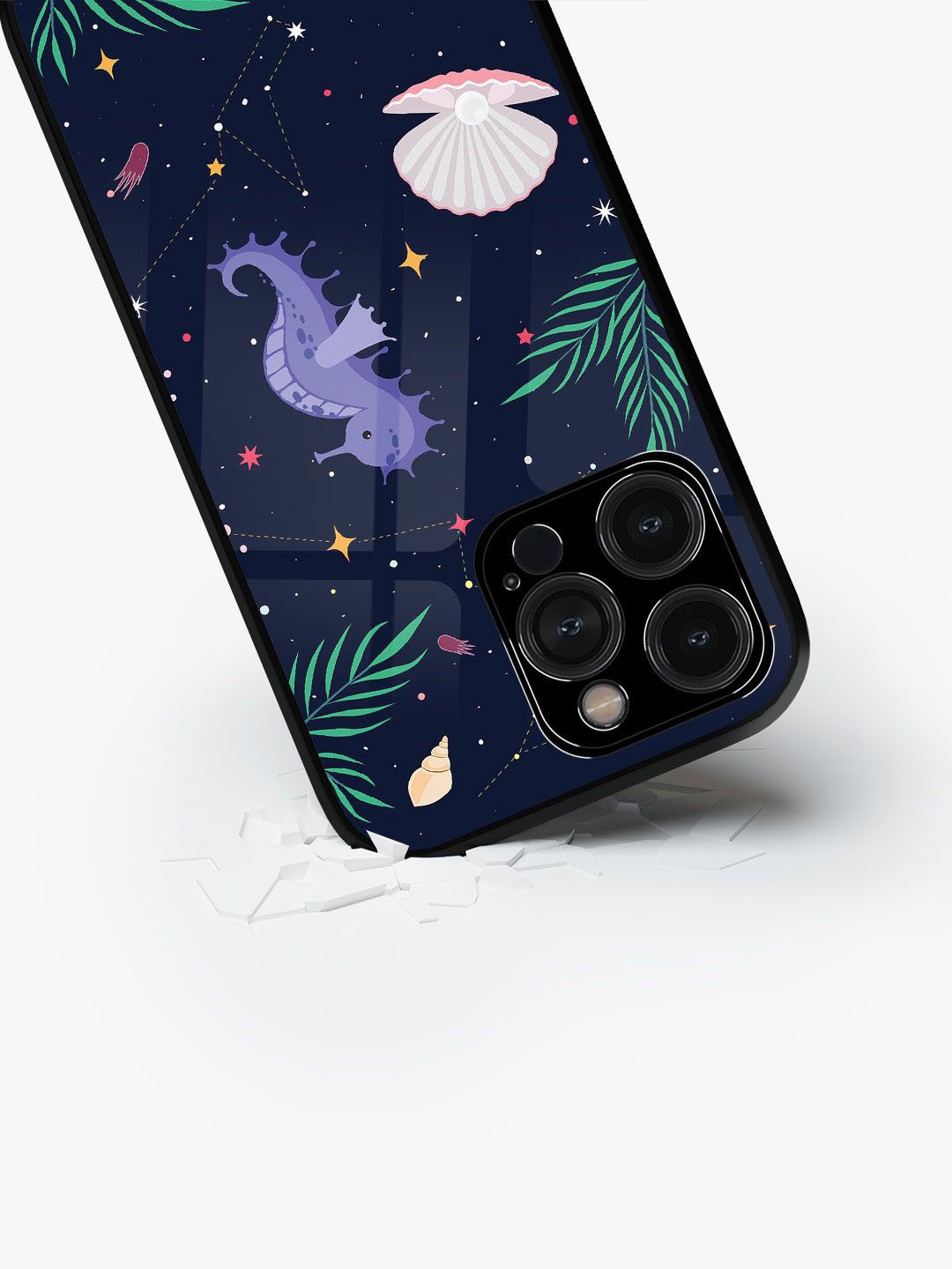 

macmerise Conversational Printed iPhone 15 Pro Max Back Case Mobile Accessories, Navy blue