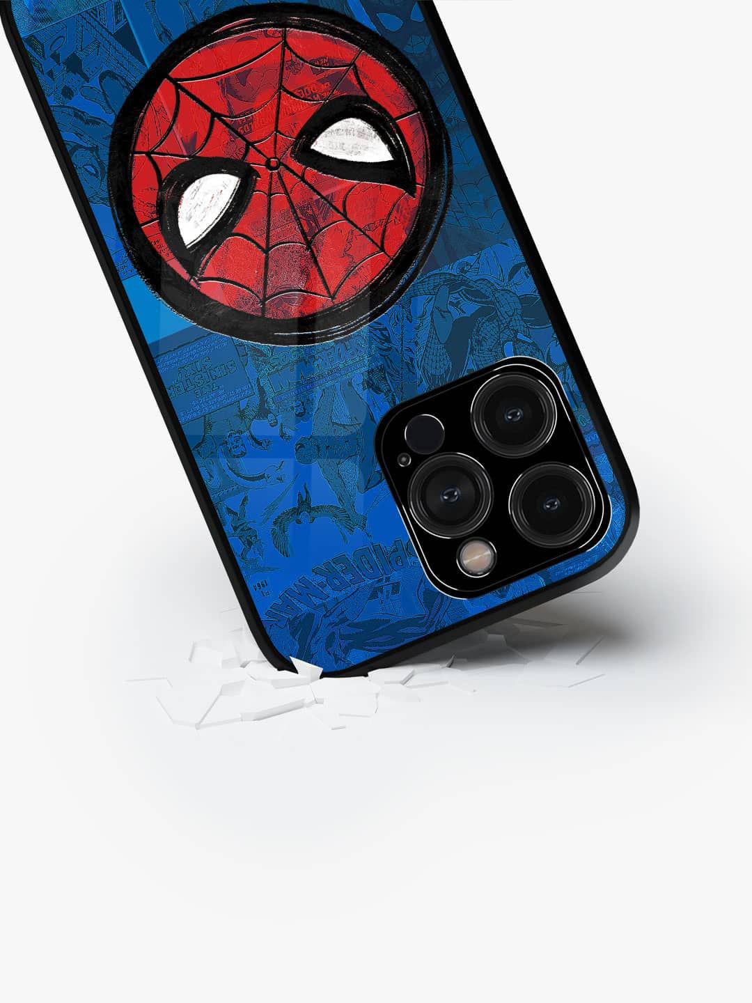 

macmerise Superhero Printed iPhone 15 Pro Max Back Case Mobile Accessories, Blue