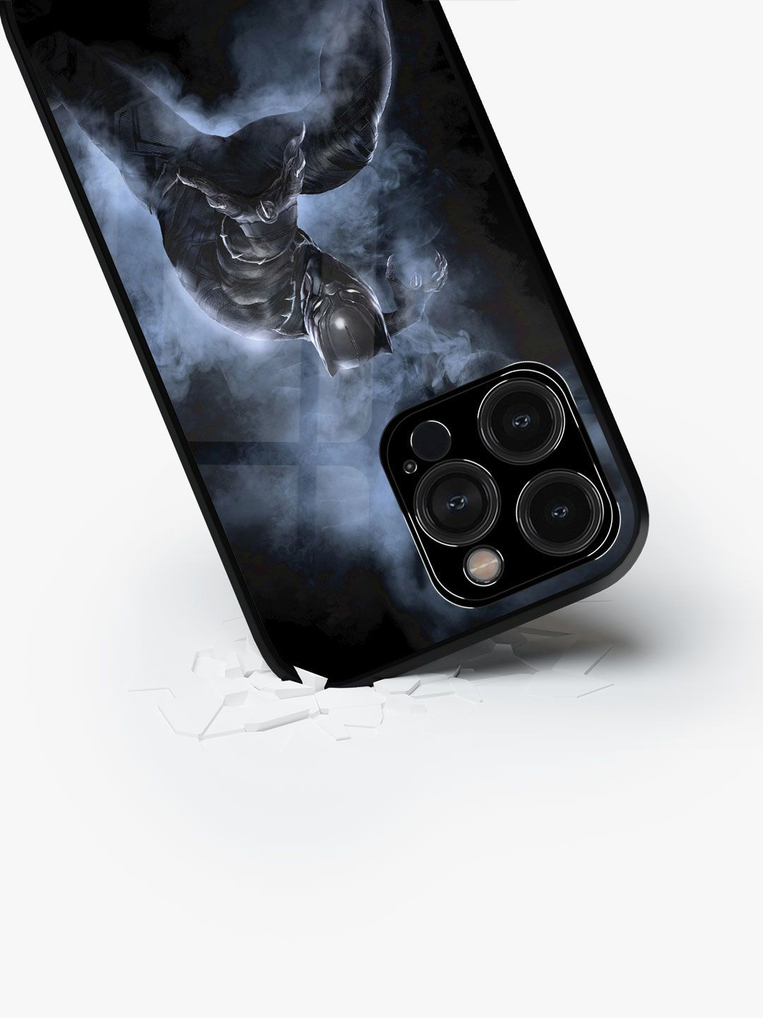 

macmerise Superhero Printed iPhone 15 Pro Max Back Case Mobile Accessories, Black